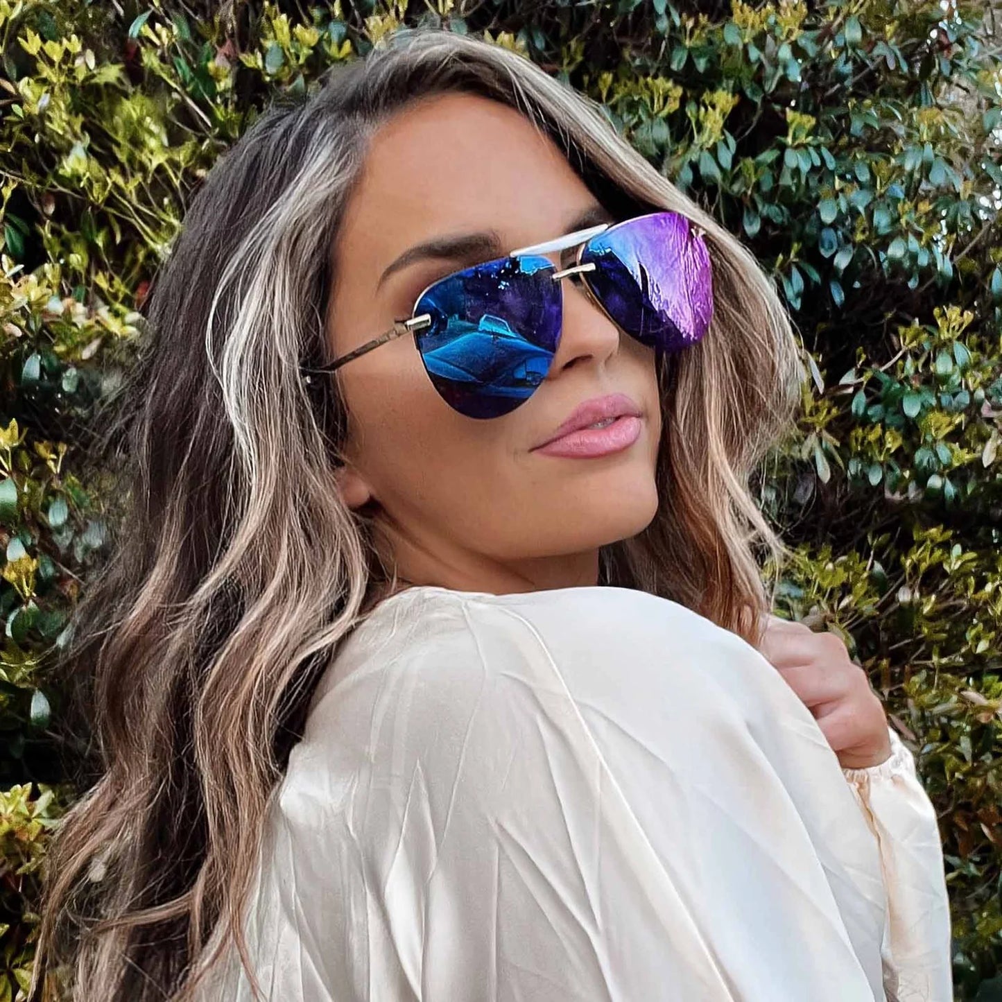 Tahoe - Gold Purple Mirror Sunglasses