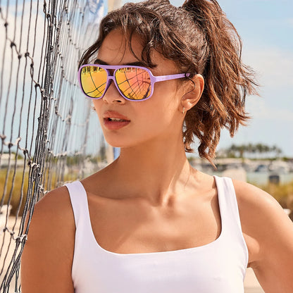 Hangtime - Matte Lavender Sherbet Mirror Polarized Sunglasses