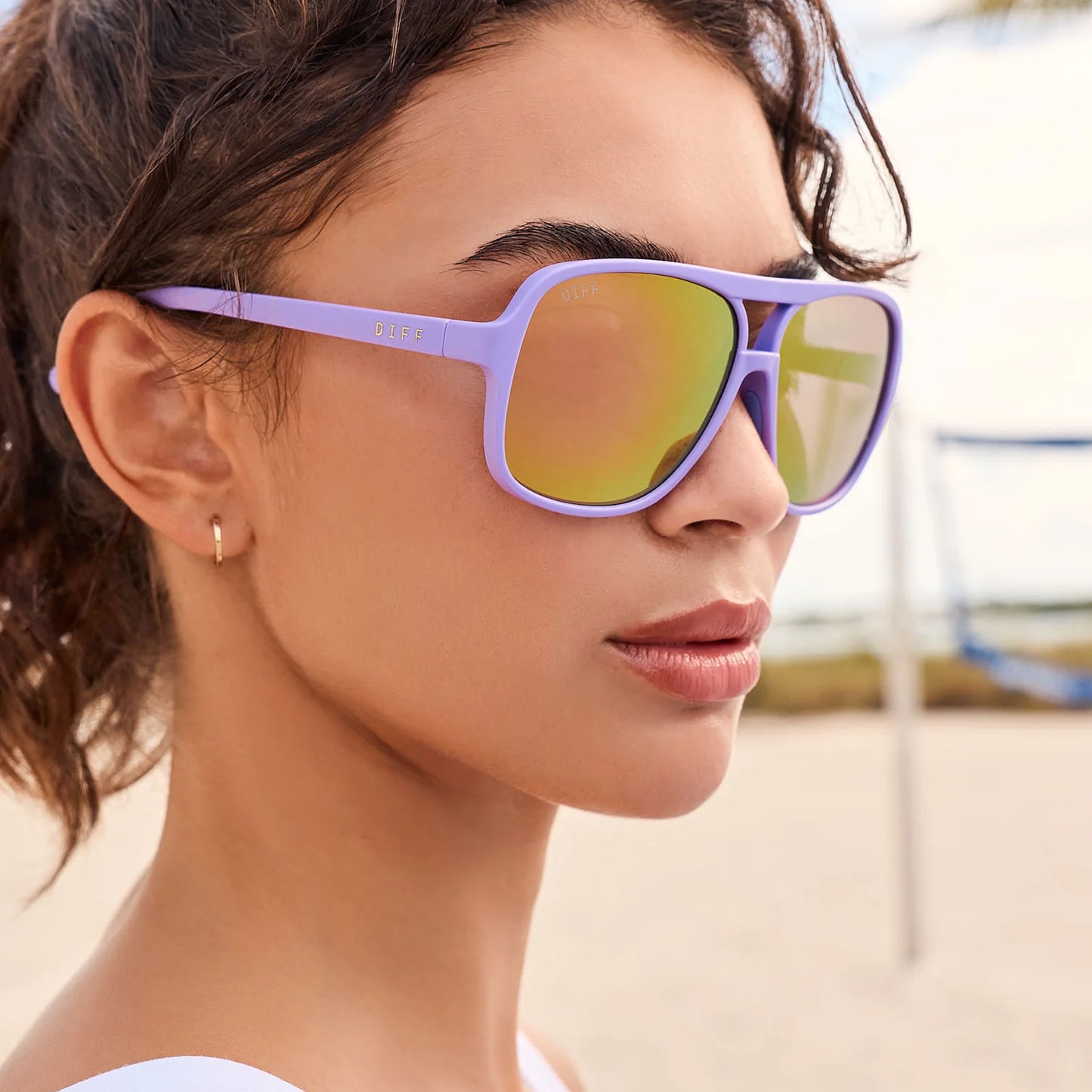 Hangtime - Matte Lavender Sherbet Mirror Polarized Sunglasses