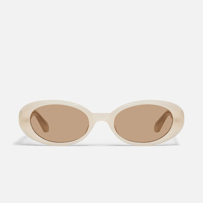 Felt Cute Bone Frame and Tan Lens Sunglasses