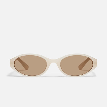Aura Points Bone Frame and Tan Lens Sunglasses