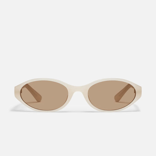 Aura Points Bone Frame and Tan Lens Sunglasses