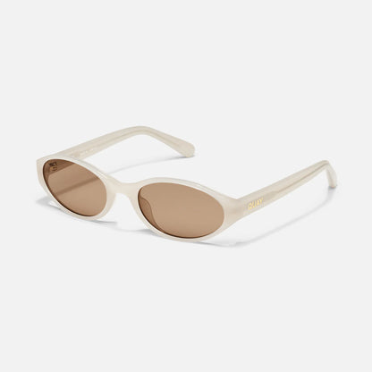 Aura Points Bone Frame and Tan Lens Sunglasses