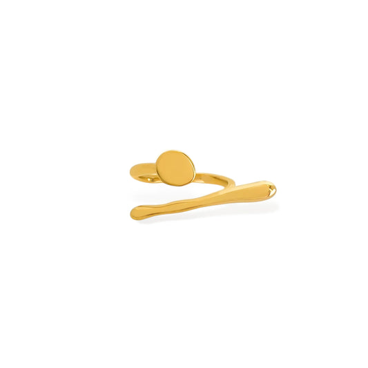Women's Minimalist Stainless Steel, Triple Gold Plated, Waterproof Ring