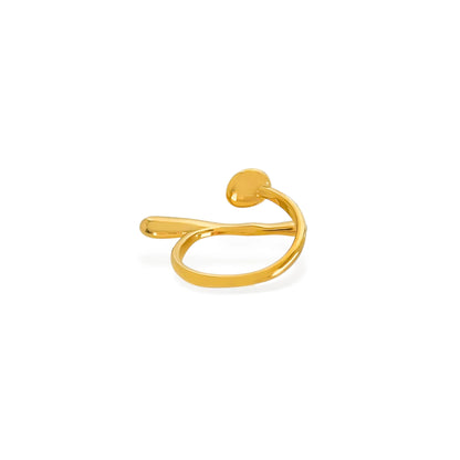 Women's Minimalist Stainless Steel, Triple Gold Plated, Waterproof Ring