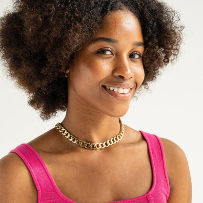 Brenda Grands 18K Gold Filled Chunky Link Necklace