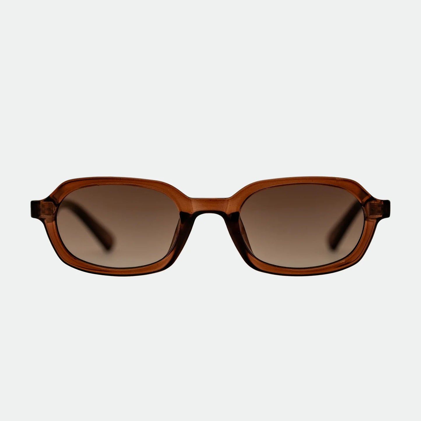 Brown sunglasses on a white background