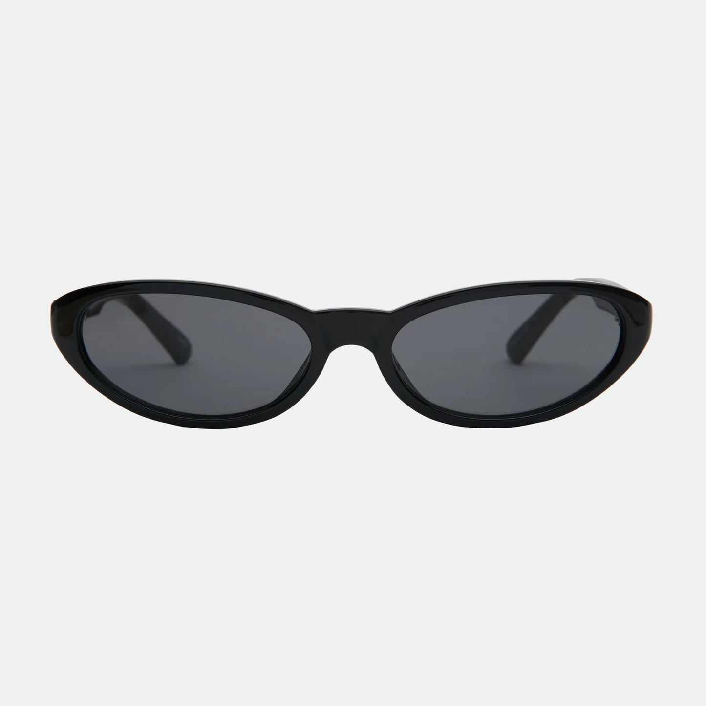 Black cat-eye sunglasses on a white background