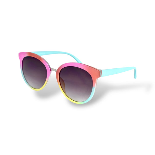 Girls Colorful Tie-Dye Round Sunglasses