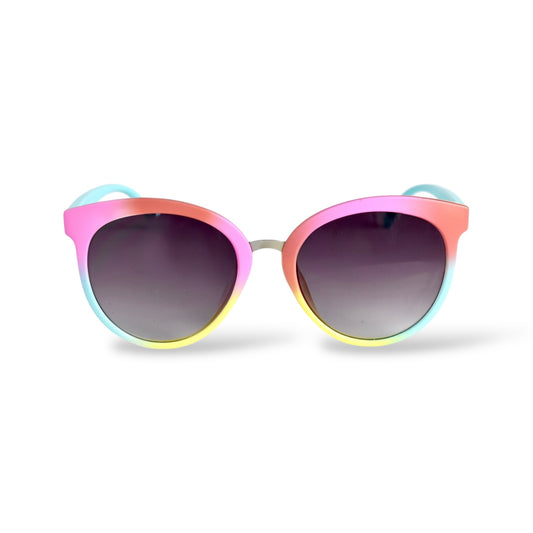 Girls Colorful Tie-Dye Round Sunglasses