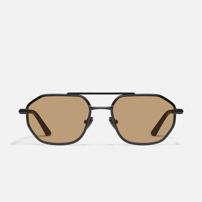 En Route Matte Black Frame and Tan Lens Sunglasses
