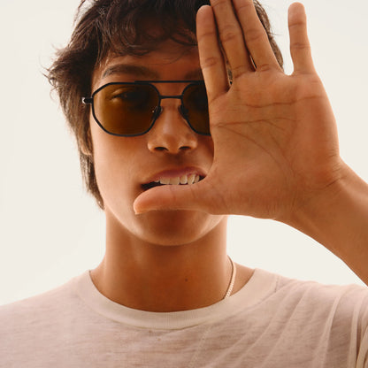 En Route Matte Black Frame and Tan Lens Sunglasses