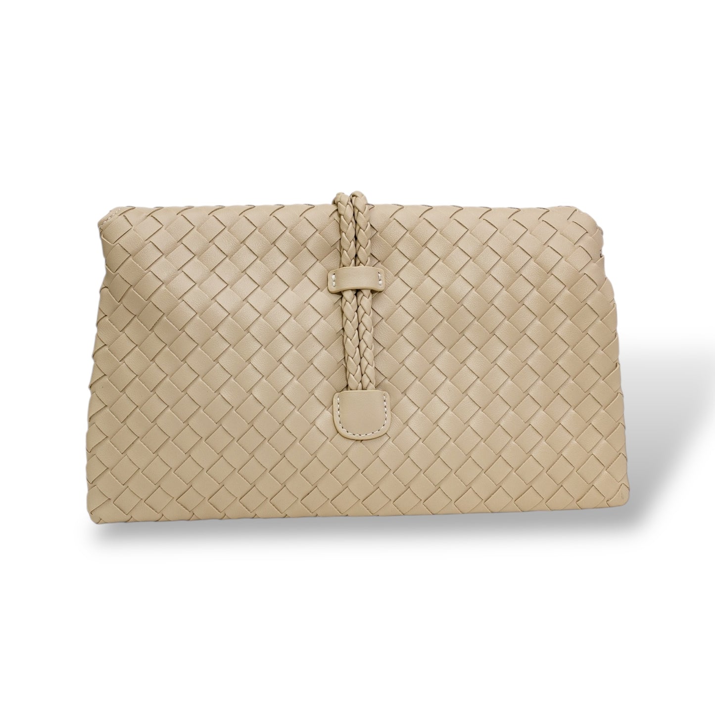 Alexa Vegan Leather Woven Clutch & Crossbody
