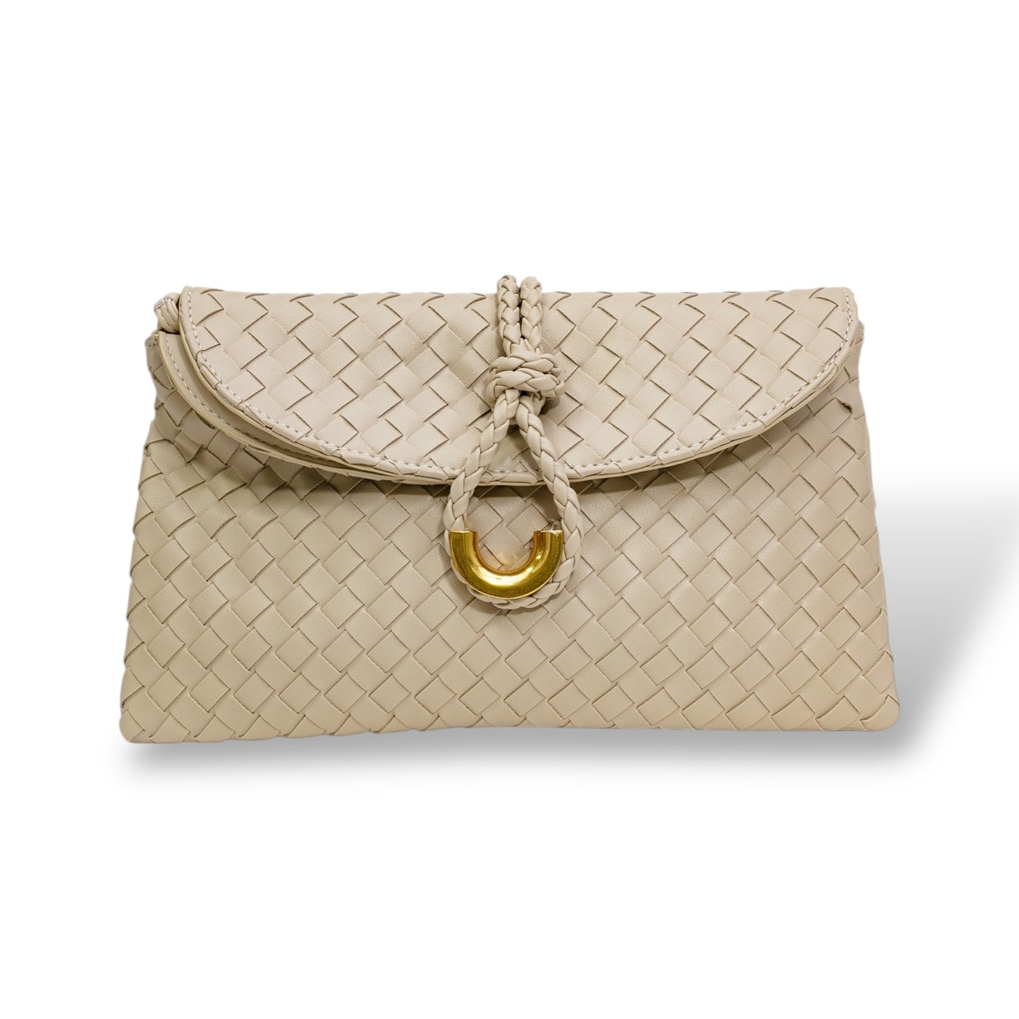 Alexa Vegan Leather Woven Clutch & Crossbody