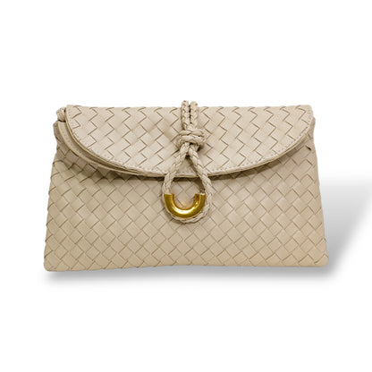 Alexa Vegan Leather Woven Clutch & Crossbody