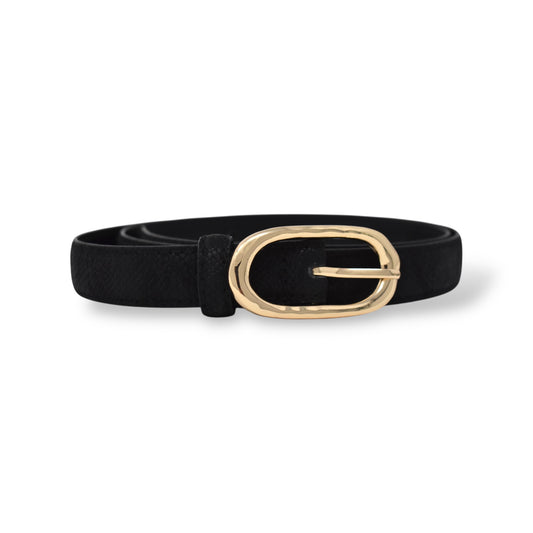 Women's Vegan Leather Midnight Serpent Belt