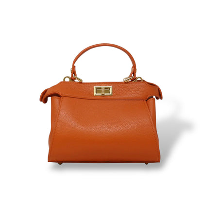 Elena Handbag Genuine Italian Leather Handle Bag - Assorted Colors