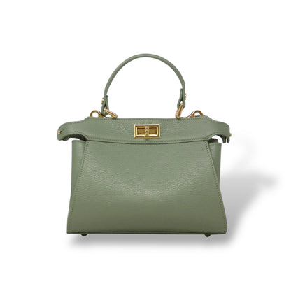 Elena Handbag Genuine Italian Leather Handle Bag - Assorted Colors