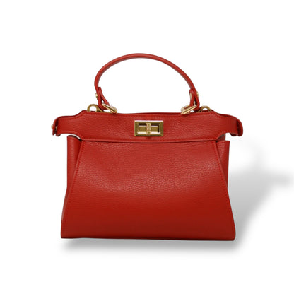 Elena Handbag Genuine Italian Leather Handle Bag - Assorted Colors