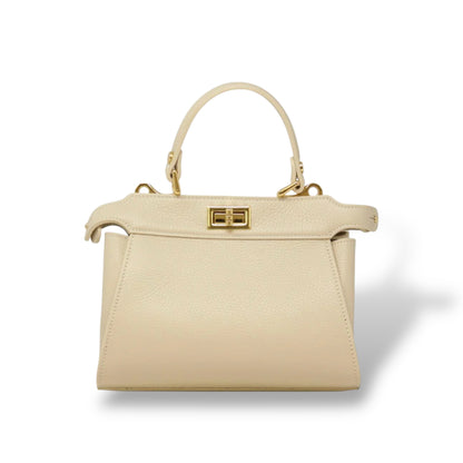 Elena Handbag Genuine Italian Leather Handle Bag - Assorted Colors