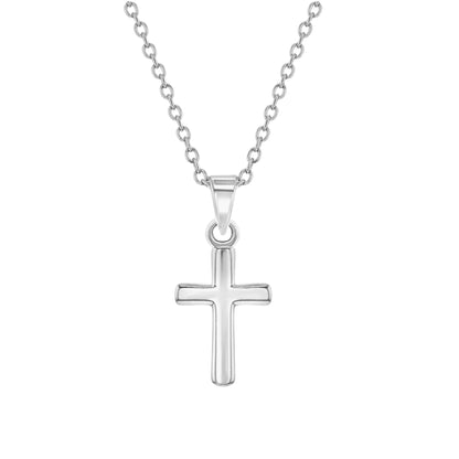 Classic Clear CZ Cross Girls Jewelry Set