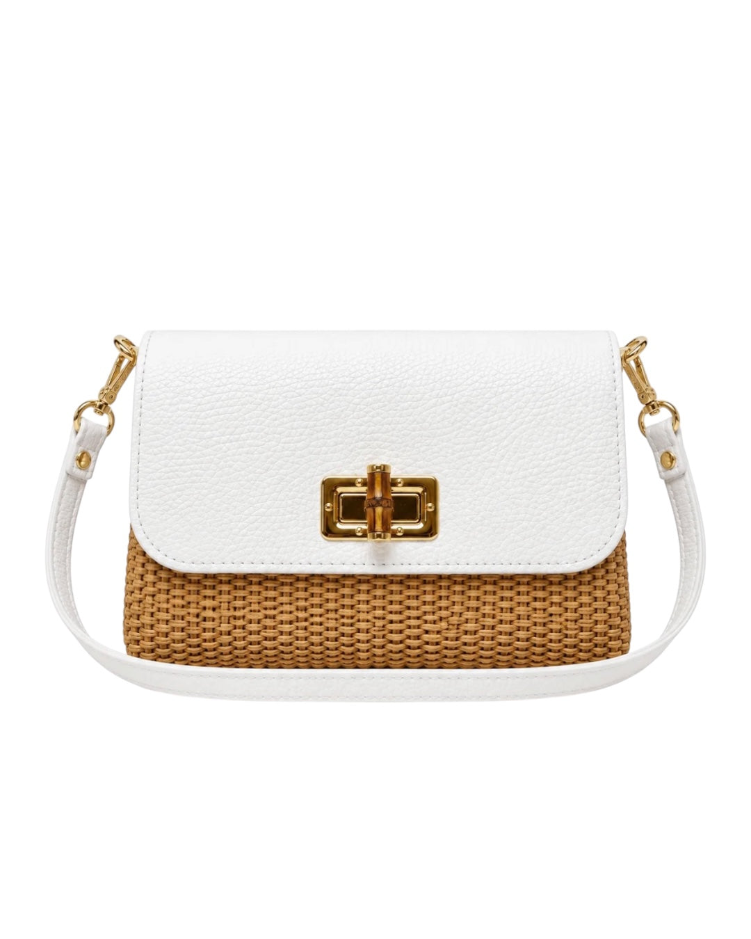 Lucia Bamboo Genuine Italian Leather Handbag