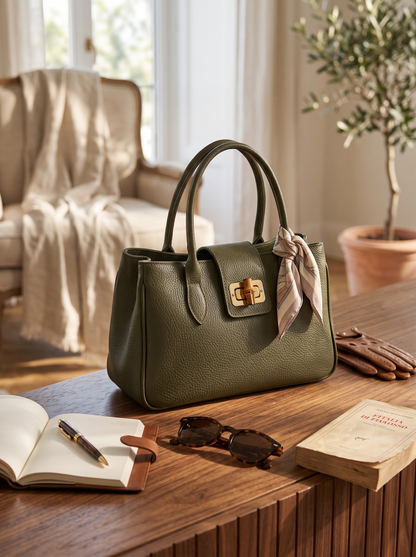 Torino Italian Leather Top Handle Satchel