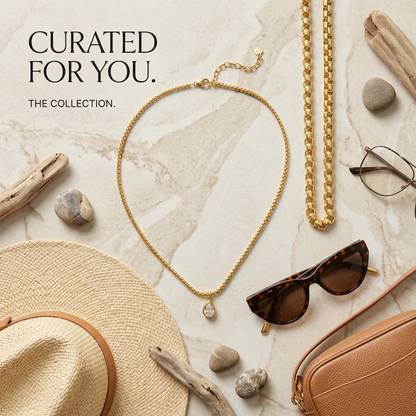Teardrop Gold Cable Chain Necklace