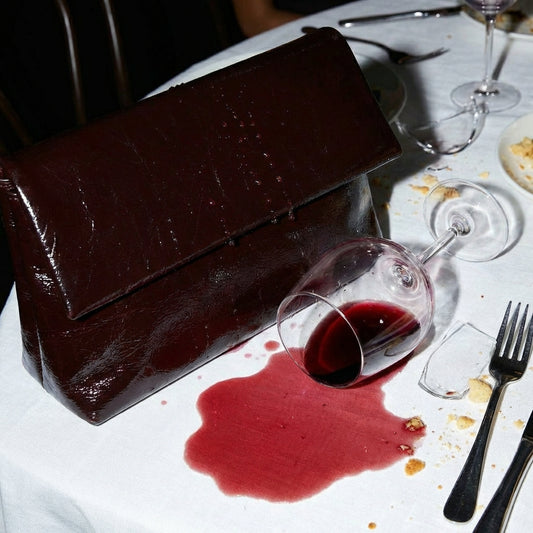 Billini Metallic Merlot Crinkle Patent Rylee Clutch