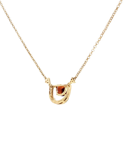 Pendulum Madeira Citrine Gold Necklace