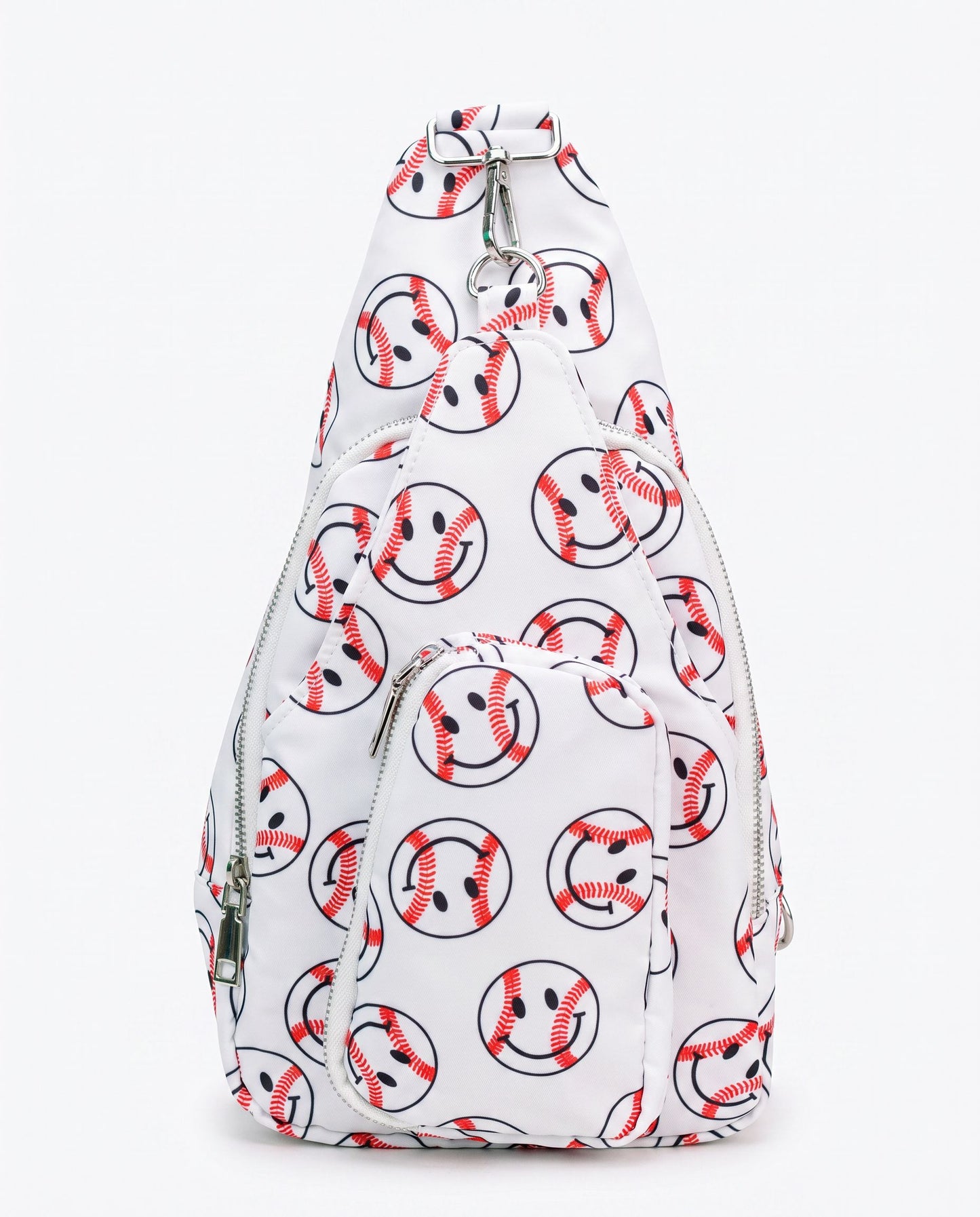 Katydid Baseball Happy Face Sling Belt Bag